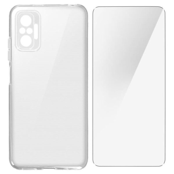 Xiaomi Redmi Note 10 Pro Soft Case karkaistu lasikalvo 9H läpinäkyvä