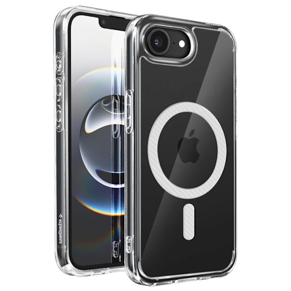 Coque MagSafe för iPhone 16e Stötsäker Fin Ultra Hybrid MagFit Spigen SGP Vit Vit
