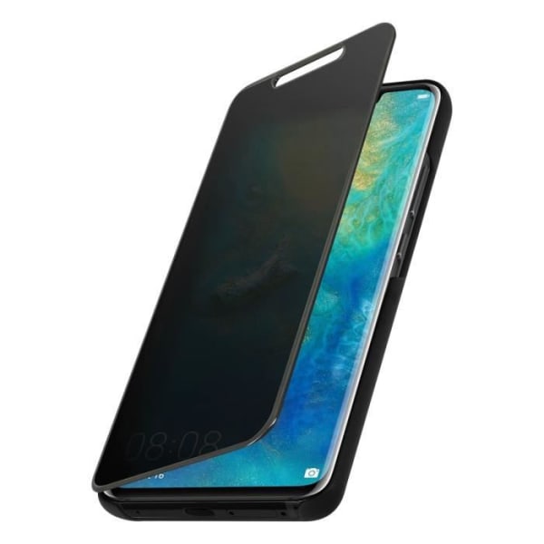 Hus - Huawei - Mate 20 Pro - Folio - Spejl - Videostativ - Sort Svart