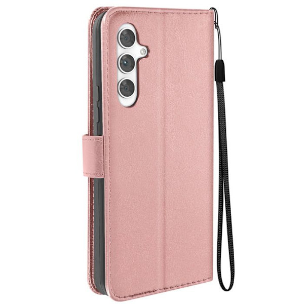 Plånboksfodral till Samsung A54 5G - MAYAXESS - Champagne Rosa - Stativ och armbandsfunktion Rosa