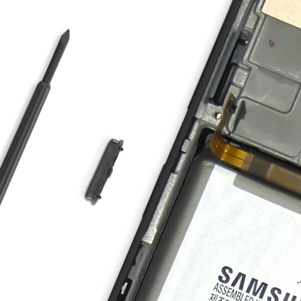Power-knap - SAMSUNG - Galaxy A51 - 100% Original - Sort - Service Pack Svart