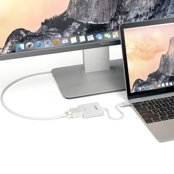USB Type C han til VGA videoadapter Linq Video Hub Sølvgrå