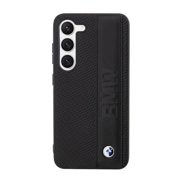 BMW tekstureret læder -amp Stripe - Etui til Samsung Galaxy S23+ (sort) - 3666339114527