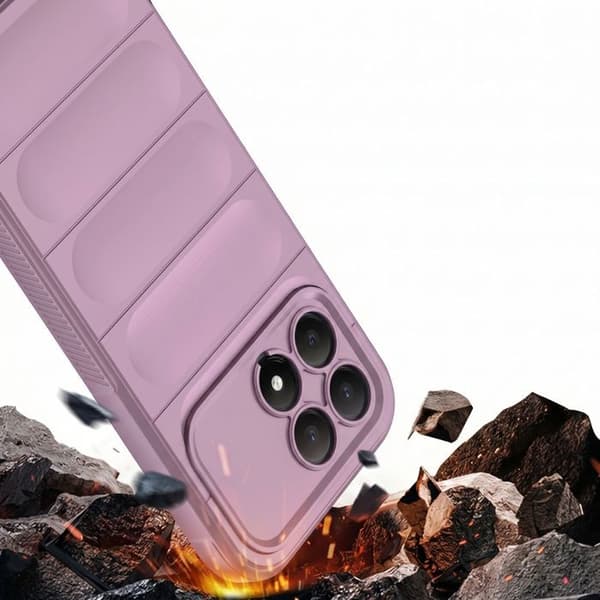 Cover til Poco F8 Pro 5G med 3D Relief og Antiskrid Greb Lilla Violett