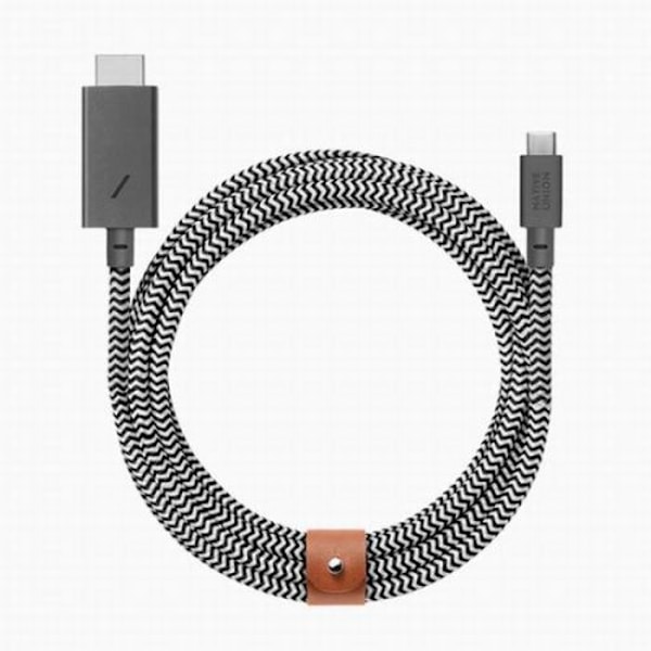 USB-C til Lightning Kabel - Native Union - Eco Belt - 1.2m - Zebra - Opladningskabel
