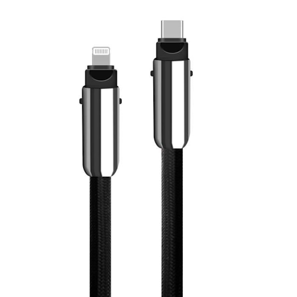 Tour de Cou Kabel med USB C til Lightning Connector 1.2m Moxie Sort Svart