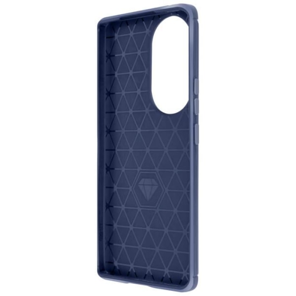 Telefonetui - AVIZAR - Honor 90 - Stift - Stødabsorberende - Design i Mørkeblå Kulstof Blå