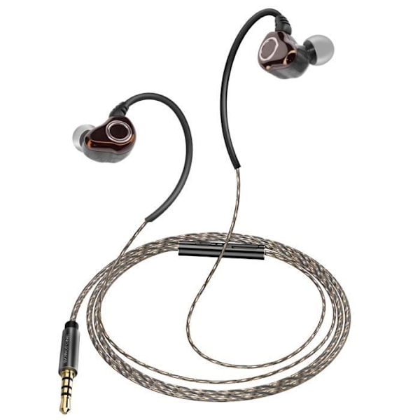 Sporthörlurar - BOROFONE - Extra Bass - 3,5 mm uttag - Svetttålig - In-ear Svart