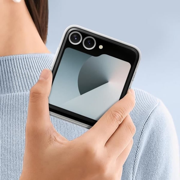 Originalt silikonetui til Samsung Galaxy Z Flip 6 Fleksibel og tynd Samsung Transparent Transparent