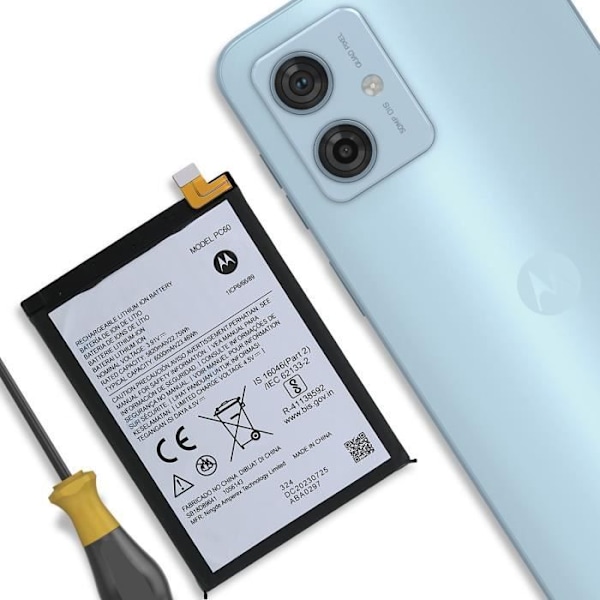 Intern batteri til Motorola Moto G54 6000mAh model PC60 Sort Svart