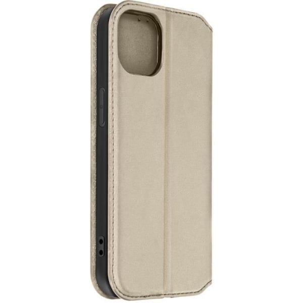 Etui för iPhone 15 Plus AVIZAR - Kortficka, Videostöd, Magnetflik - Gul Gul