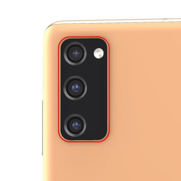 Ersättningslins för bakre kamera Galaxy S20 FE med orange chassi Orange