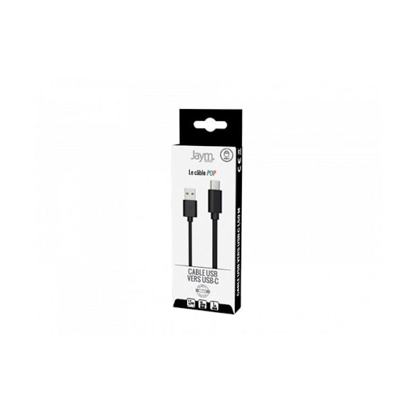 USB-C till USB-A 3A Laddning och Synkronisering Collection POP 1,5m Jaym Svart Svart