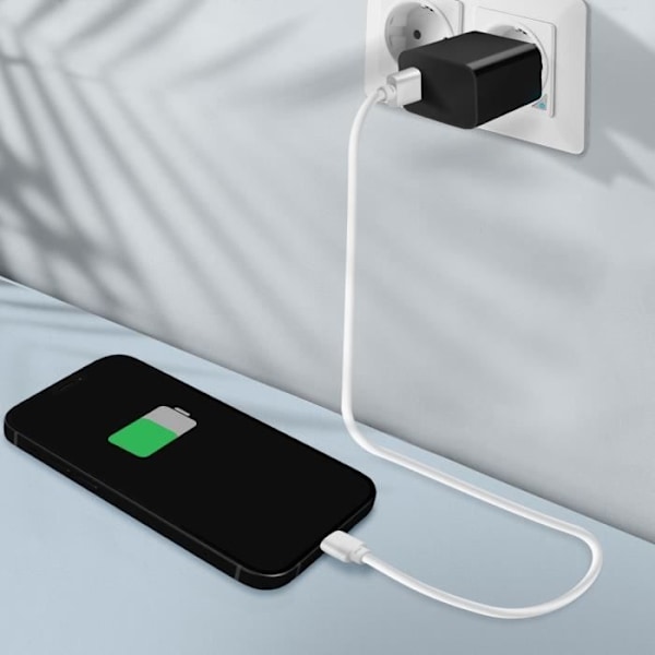 Laderconnector - Apple - iPhone 11 - Sort Lightning - Erstatning - CE og RoHS kompatibel Svart