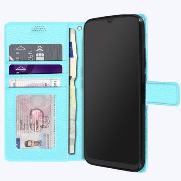 Fodral Xiaomi Redmi 10A och 9C Flip Wallet Video Support Strap Blå Blå