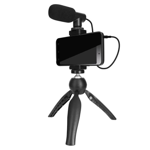Pack Stream ja Vlog - Puluz - Vakaa Jalusta - Mikrofonissa Tuulen Estävä Suojus - Yhteensopiva Älypuhelimien 56-85mm kanssa