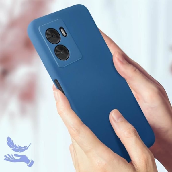 AVIZAR beskyttelsescover til Oppo A77, A57 og A57s - Halvstiv Soft-touch Fine Blue Blå