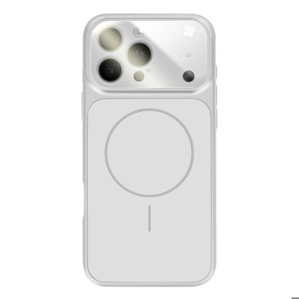 MagSafe-skal för iPhone 16 Pro Hårt med Glas Skydd Kamera Silver Grå