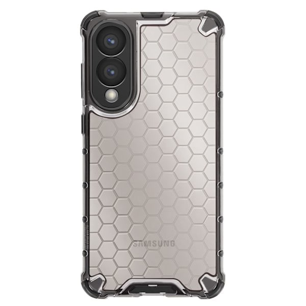 Coque Antichock til Samsung S25 Edge Forstærkede Kanter, Røget Sort Finish Svart