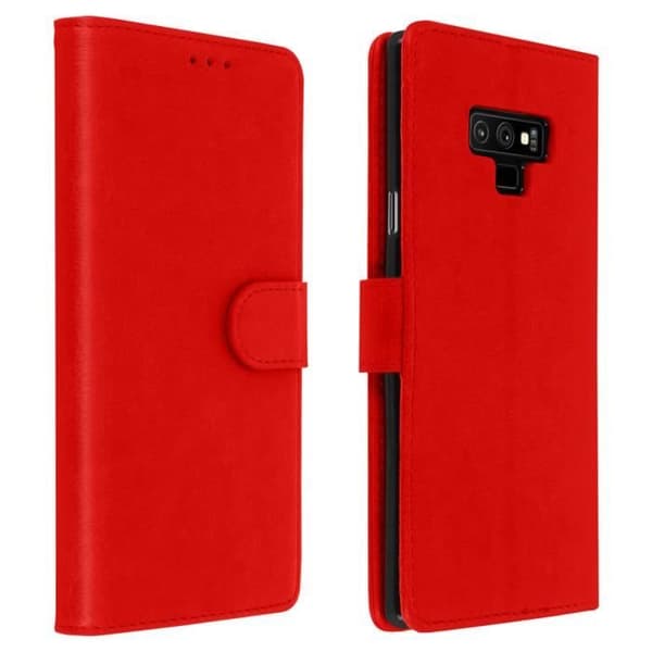 Kansi - AVIZAR - Samsung Galaxy Note 9 - Korttikotelo - Soft Shell - punainen Röd