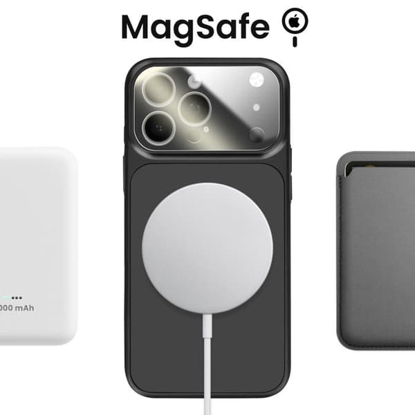 Cover til iPhone 14 Pro Max Kompatibel med MagSafe Mat AG Glas Sort Svart
