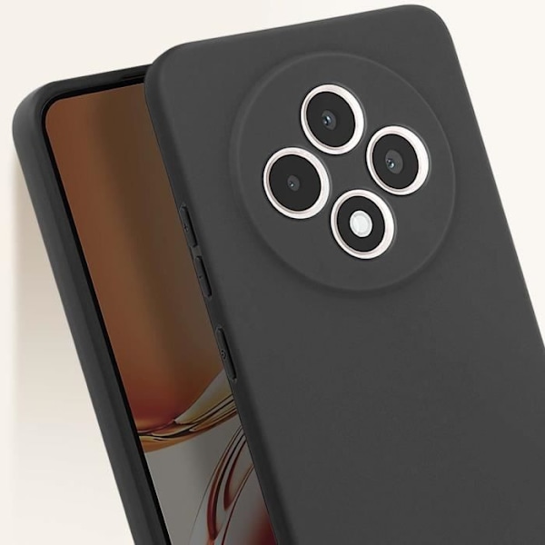 Coque til Oppo Reno 12F Silikone Blød Mat Sort Svart