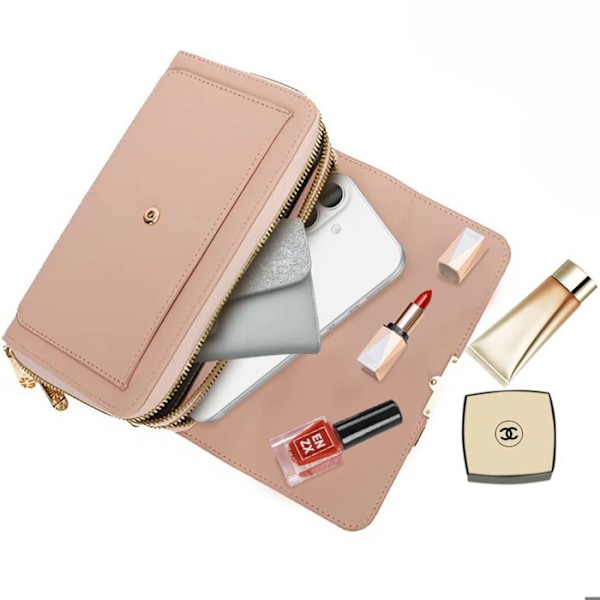 Pochette med skulderrem i kunstlæder til kvinder Gallantry Rose Rosa