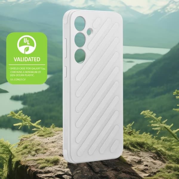 Cover - SAMSUNG - Galaxy S24 - Stødabsorberende - Moderne Design - Lys Grå Grå