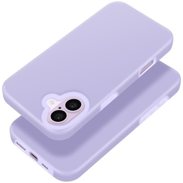 Skal till iPhone 16 Plus - AVIZAR - Mjuk silikon - Upphöjd kant - Lavendel Lila