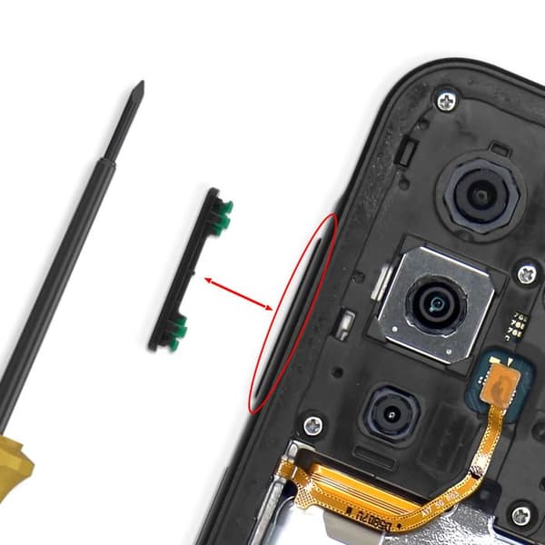 Erstatningsvolumenknap til Galaxy A17 4G / 5G Sort Svart