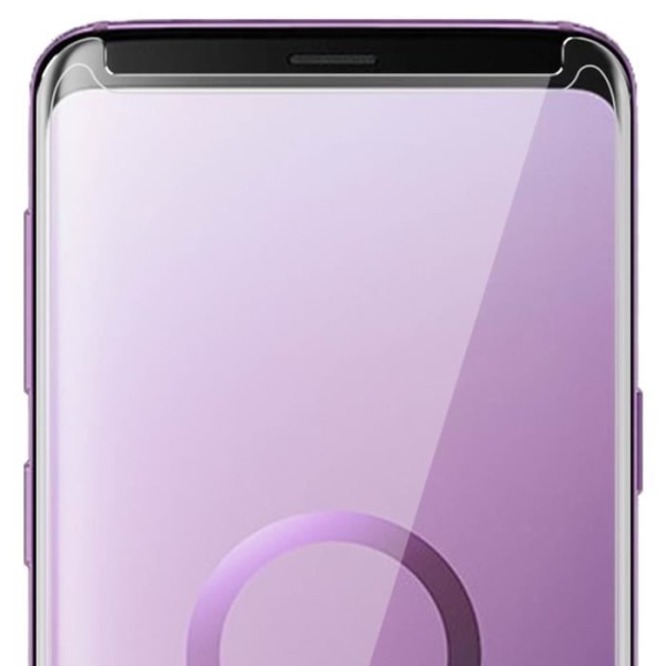 Galaxy S9 suojakalvo karkaistu lasi kaarevat reunat läpinäkyvät ääriviivat läpinäkyvät