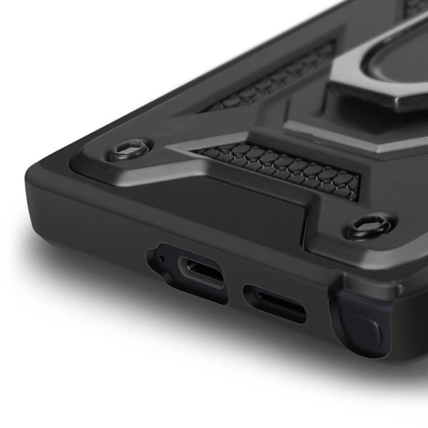 Coque för Galaxy S25 Ultra Ring Stöd med Kameraskydd Mayaxess Svart Svart