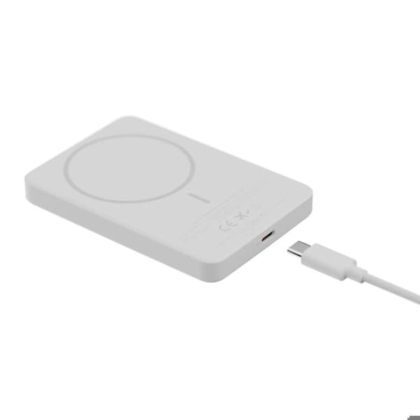Trådlös Magnetisk Extern Batteri 5000mAh USB-C 15W Go2 Serie Xtorm Vit Vit