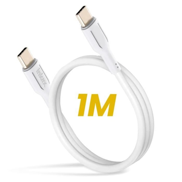 USB C till USB C 60W Snabbladdning Inkax Vit Vit