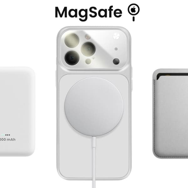 Cover til iPhone 13 Pro Max Kompatibel med MagSafe Mat AG Glas Sølv Grå