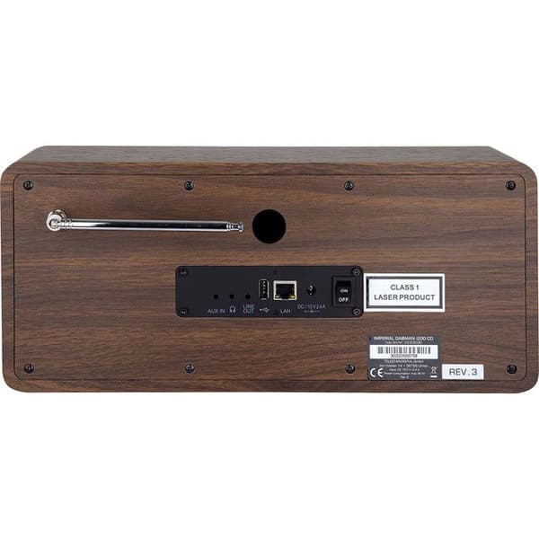 Lydsystem - TELE STAR - imperial DABMAN i200 CD - CD/MP3-afspiller - Bluetooth - DAB/DAB+/FM Træ