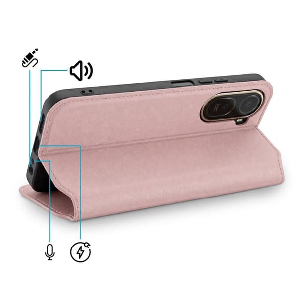 Fodral för Xiaomi Redmi A7 Pro Plånbok med Videostöd Rosa Ros