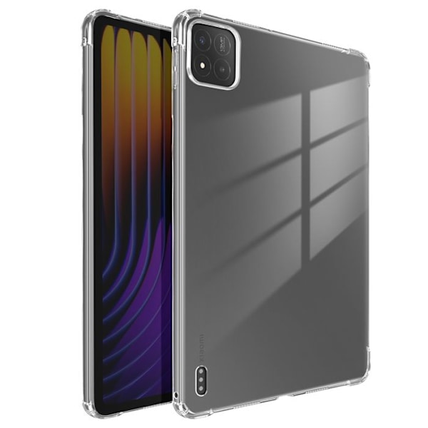 Skydd för Xiaomi Pad 7 Pro och Pad 7 Stötsäker Flexibel Med Förstärkta Hörn Transparent Vit