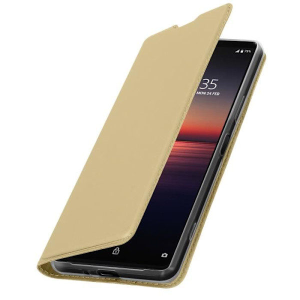 Hus - AVIZAR - Sony Xperia 1 II - Ekoskinn - Videostöd - Fick för kort - Gul Gult guld