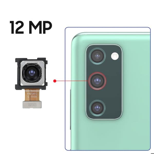 Bagkamera - AVIZAR - Galaxy S20 FE 5G - 12MP - Klar til installation - Grå Grå