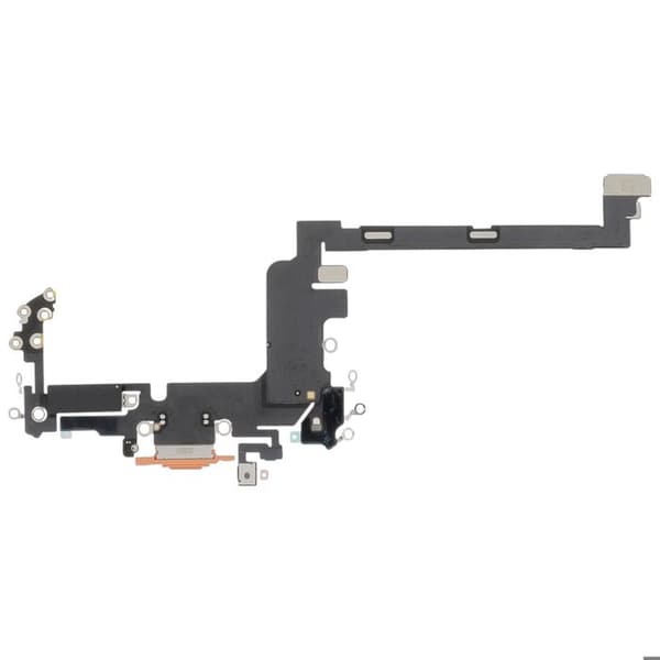 USB-C opladerstik til iPhone 17 Pro med indbygget mikrofon i orange Apelsin