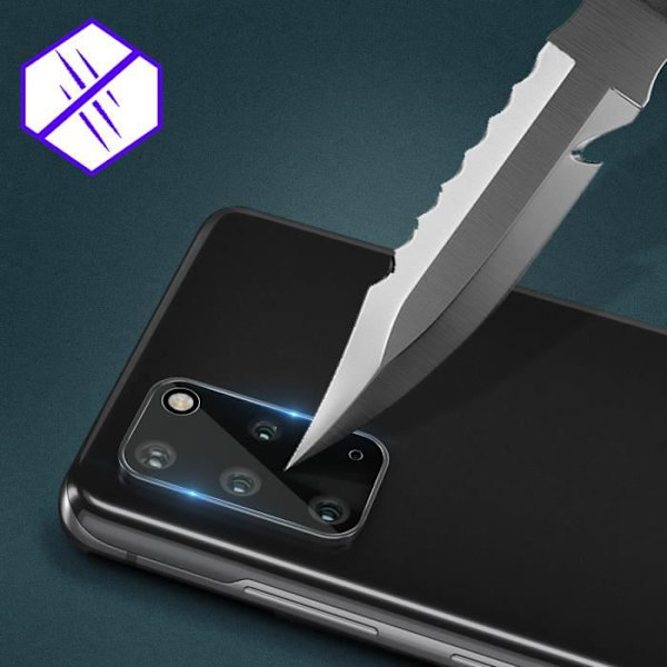 Kameraskydd - AVIZAR - Samsung Galaxy S20 Plus - Härdat glas - Anti-fingeravtryck - Reptålig Klar vit