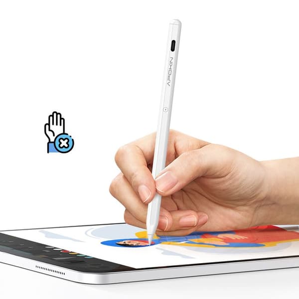 Bluetooth-stylus - APOKIN - iPad Pro - Magnetisk fästning - USB-C - Batteritid 9H Vit