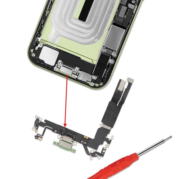 USB-C opladerstik til iPhone 17 med indbygget mikrofon lys grøn Grön
