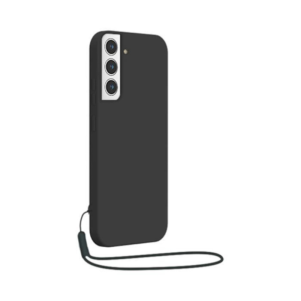 Etui til Samsung Galaxy S22 Plus 5G i silikone med matchende håndledsrem BigBen Connected Black Svart