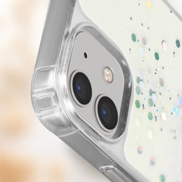 iPhone 11 Glitter Back Case med aftagelig rem - Lilla Gradient - AVIZAR - Blødt - Syntetisk - Blandet Lila