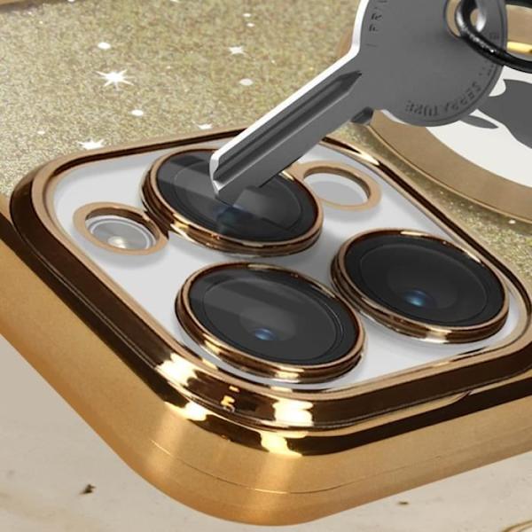 iPhone 13 Pro Max Glitter Gold-fodral