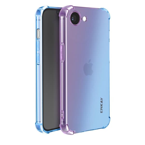 Beskyttende Translucent til iPhone 17e Bumper Cover i Silikone Gradient Enkay Blå Blå