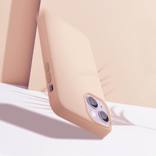 iPhone 14 beskyttelsescover - MOXIE - Halvstiv - Tynd og let - Sandrose Ökenros