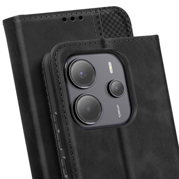 Xiaomi Redmi Note 14 4G Tukeva Lompakko ja Videotuki Musta Svart